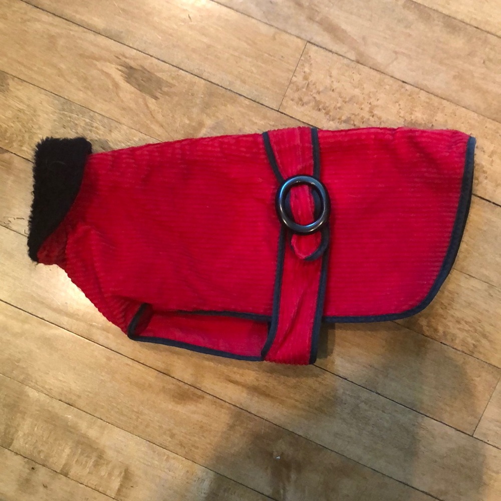 Vintage Red Corduroy Dog Jacket - XS